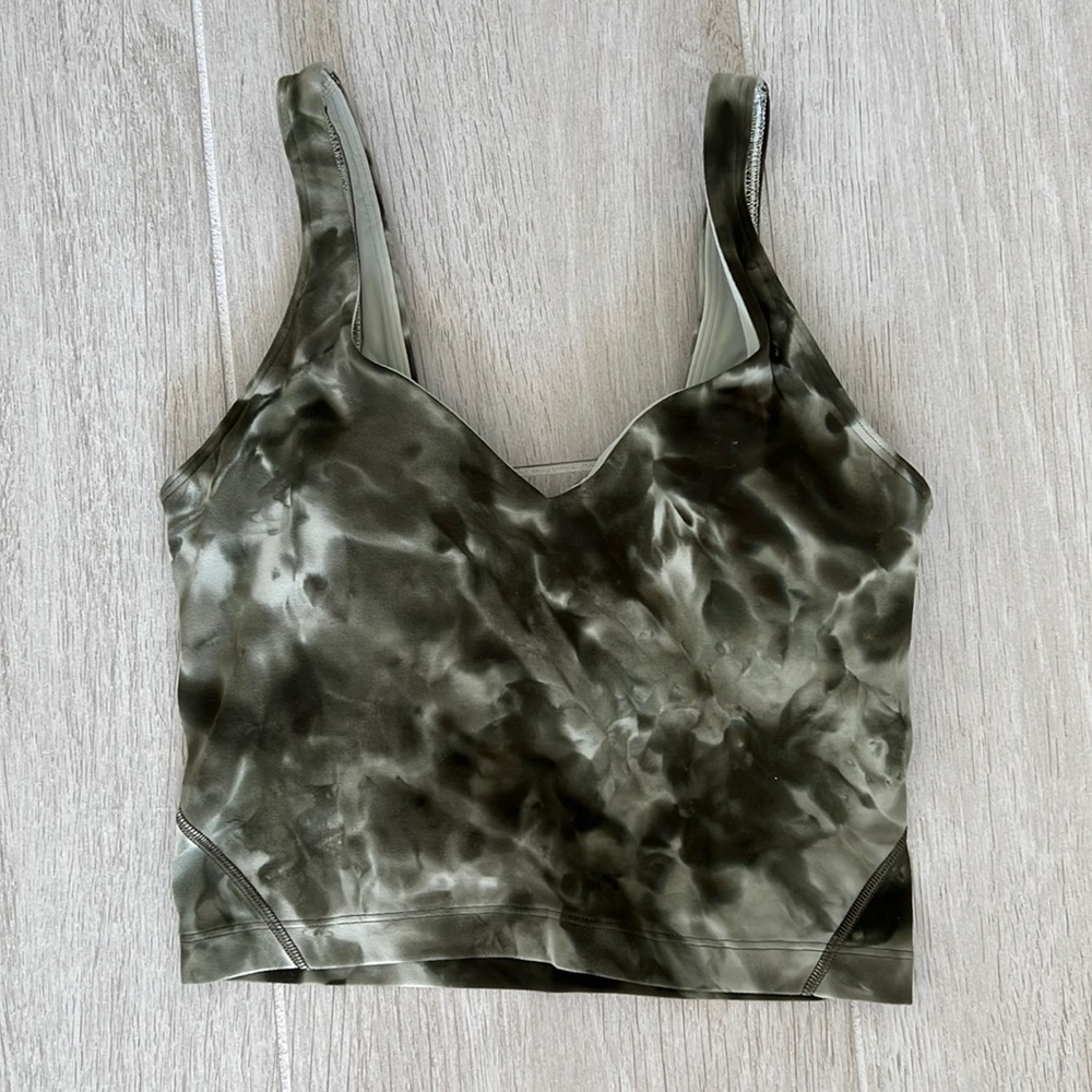 Green tye dye Align top